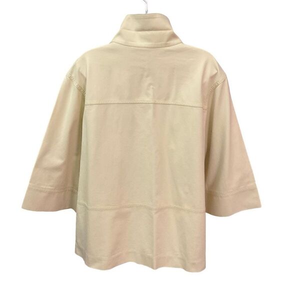 Lafayette 148 Jacket Blazer Swing Coat Snap Front Yellow Pockets Bell Sleeves 14 - Picture 3 of 15